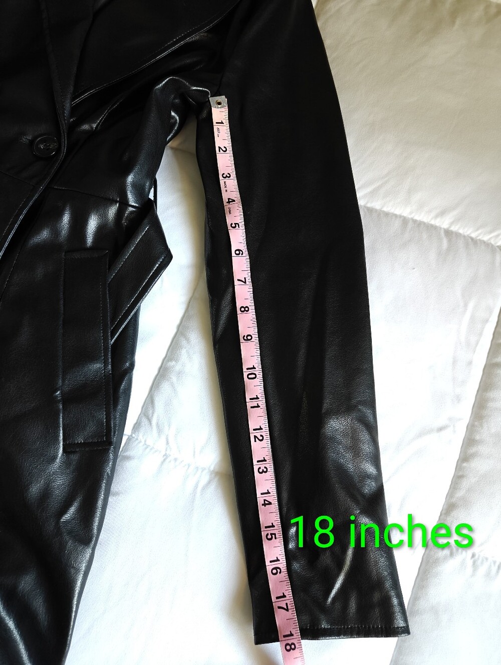 H&M Vegan Leather Trench Coat - Picture 12 of 12